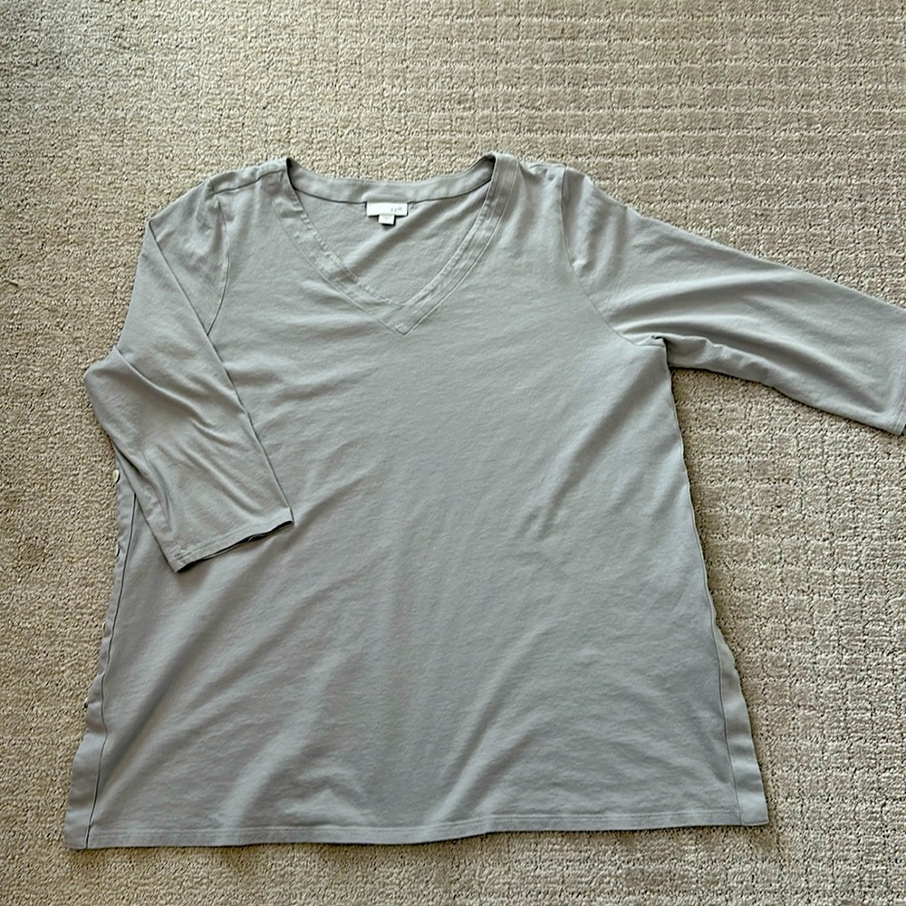 J Jill grey knit tunic xl new!